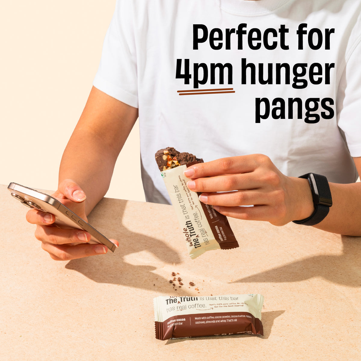 The Whole Truth - Protein Bars | Pack of 6 x 52g each | No Added Sugar | No Preservatives | No Artificial Sweeteners