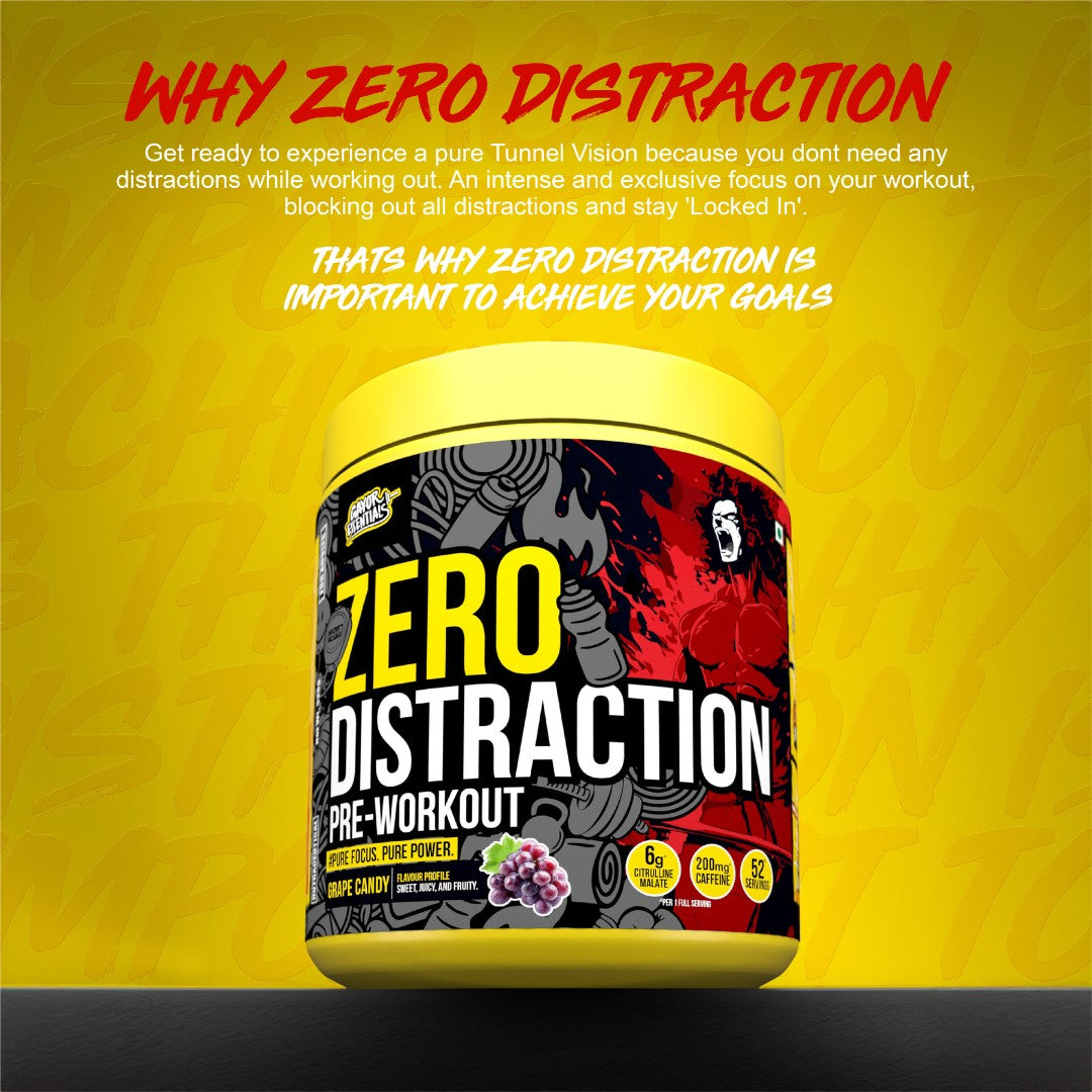 Gayor Essentials Zero Distraction Pre-Workout Powder 338g | 200mg Caffeine | 6g Citrulline