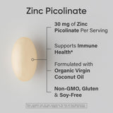 Sports Research Zinc Picolinate High Potency 30mg | 90 Liquid Softgels