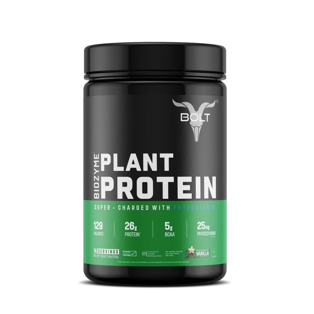 Bolt Nutrition Biozyme Plant Protein Powder 500g | 14 Servings