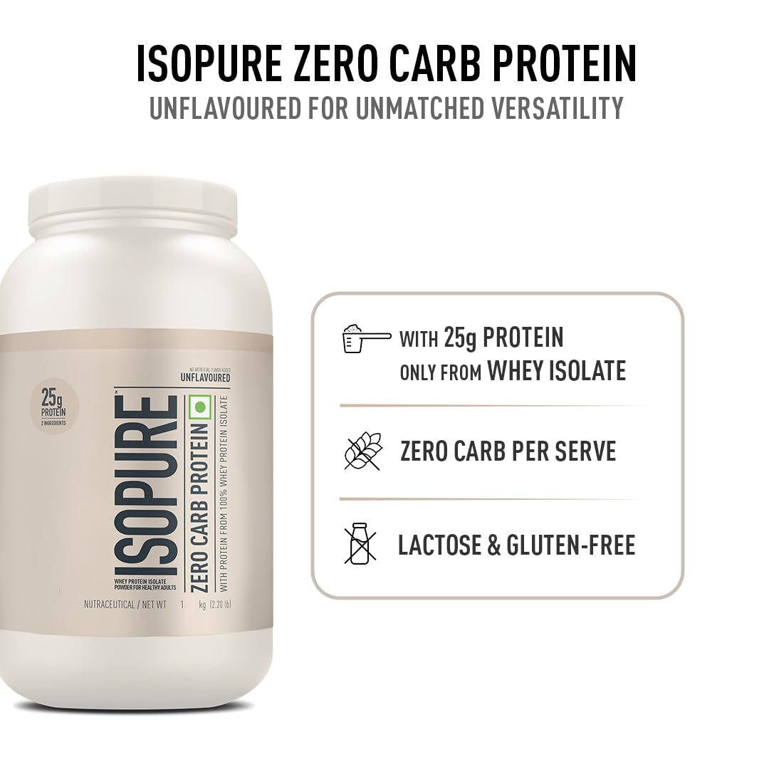 Isopure Low Carb 100% Whey Protein Isolate -2.2 Lbs ( 1 kg )