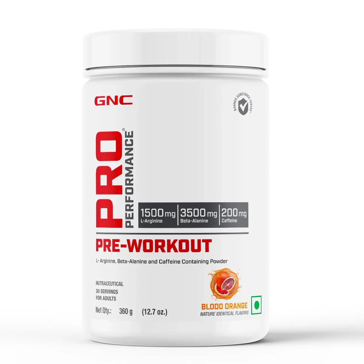 GNC Pro Performance Pre Workout (30 Servings) + Nutristar Micronized CREA Gold Creatine Monohydrate 250g (83 Servings) - Explosive Strength & Performance Combo