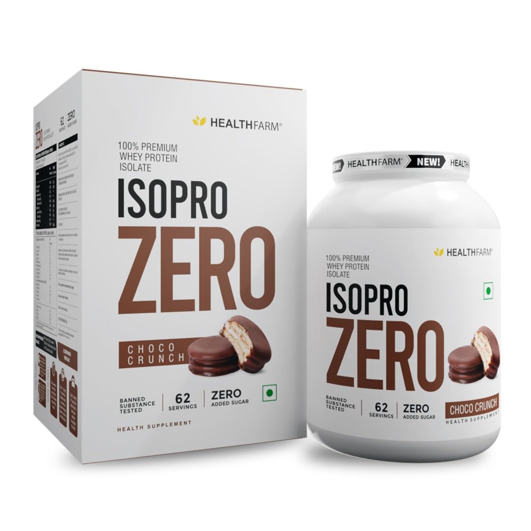 Healthfarm Isopro Zero 100% Whey Protein Isolate | Fast Recovery | 2 Kg (4.4 lbs)