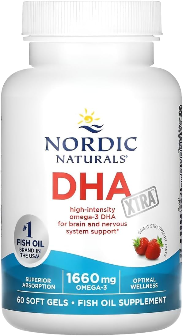 Nordic Naturals DHA Xtra | 1660mg Omega-3 Fish Oil | EPA & DHA | 60 Softgels