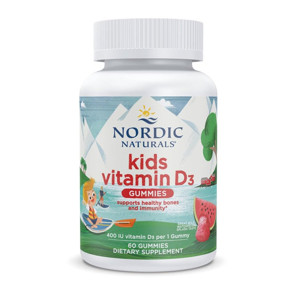 Nordic Naturals Kids Vitamin D3 Gummies | 400 IU Chewable Vitamin D3 | 60 Veg Gummies