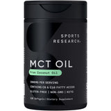 Sports Research MCT Oil Capsules | Coconut-Derived | 120 Softgels
