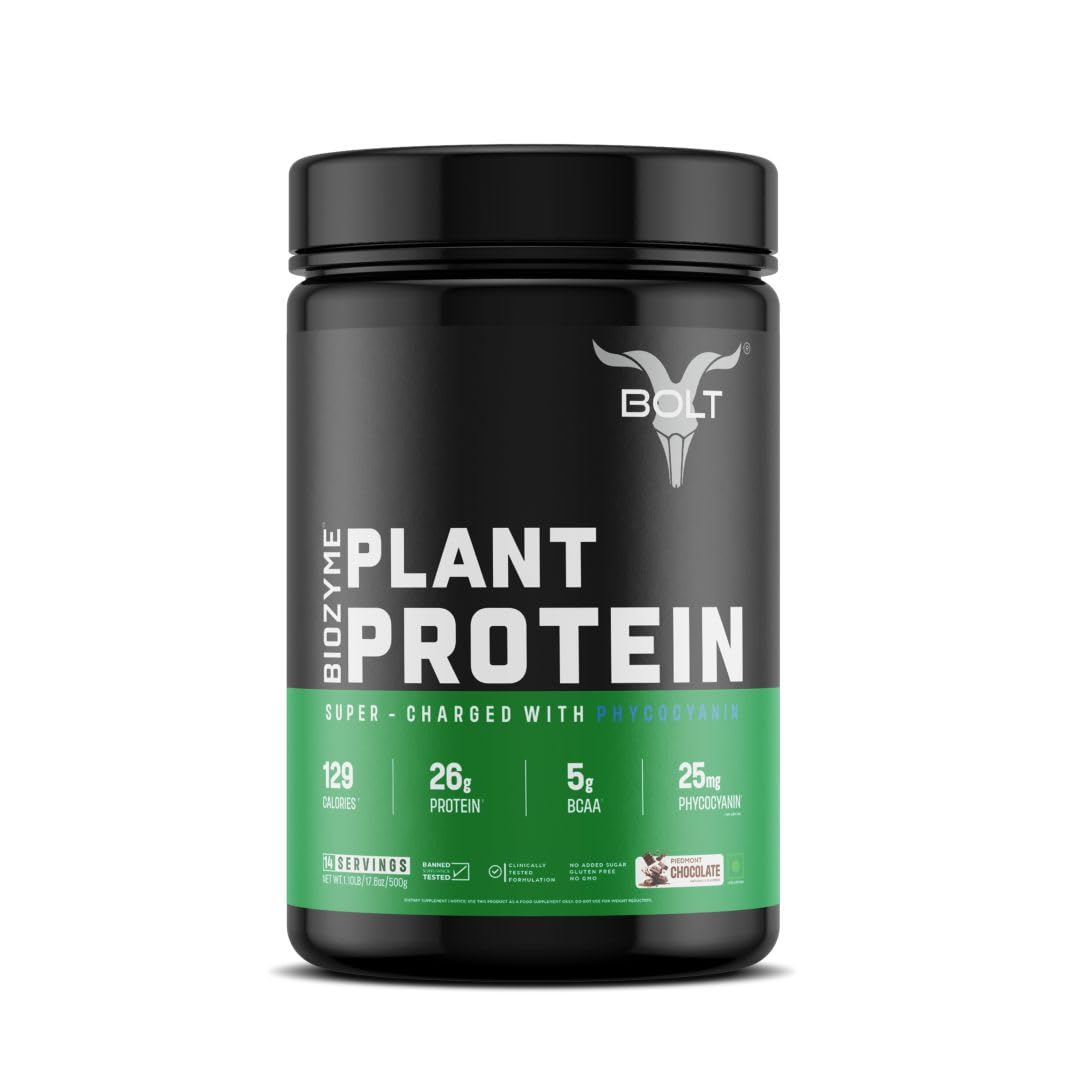 Bolt Nutrition Biozyme Plant Protein Powder 500g | 14 Servings