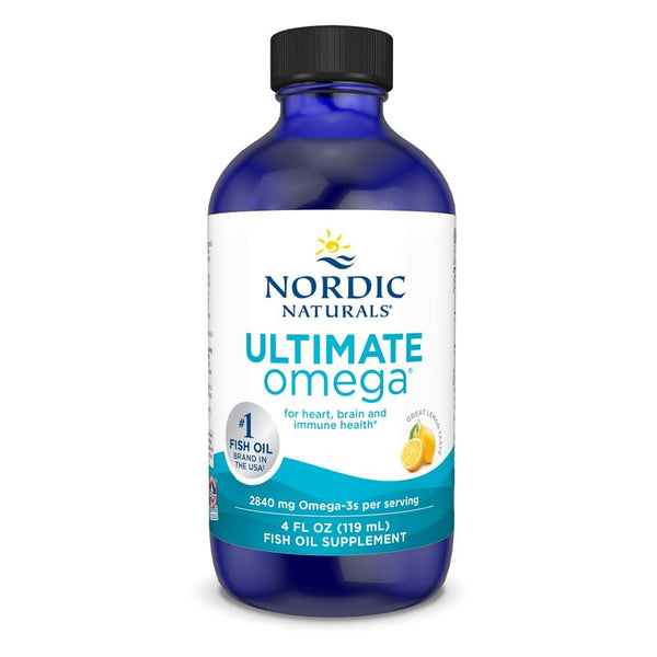 Nordic Naturals Ultimate Omega 3 Fish Oil Liquid 2840mg | EPA & DHA | 237ml (8 Oz)