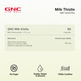 GNC Milk Thistle Herbal Plus - 60 Capsules