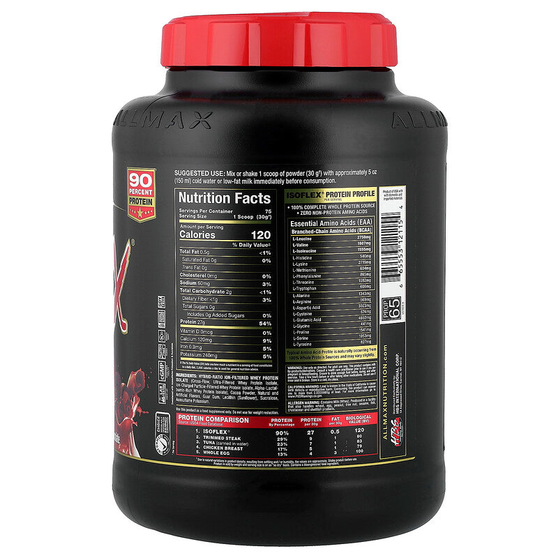 Allmax Isoflex Protein Powder 5lb | Whey Protein Isolate | 75 Servings