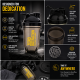 Gayor Essentials Zero Distraction Gym Shaker Bottle | 500ml | Black Yellow