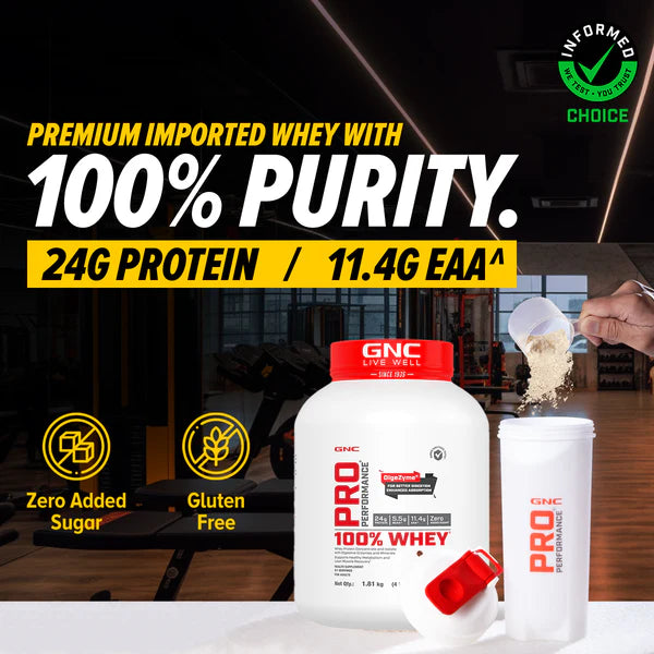 GNC Pro Performance 100% Whey Protein - 4 Lbs - Nutristar