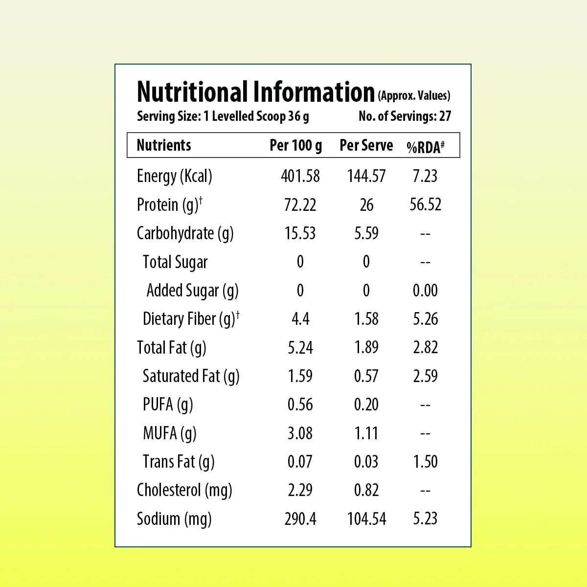 One Science Nutrition Fermented Yeast Protein Powder 1kg | 27 Servings