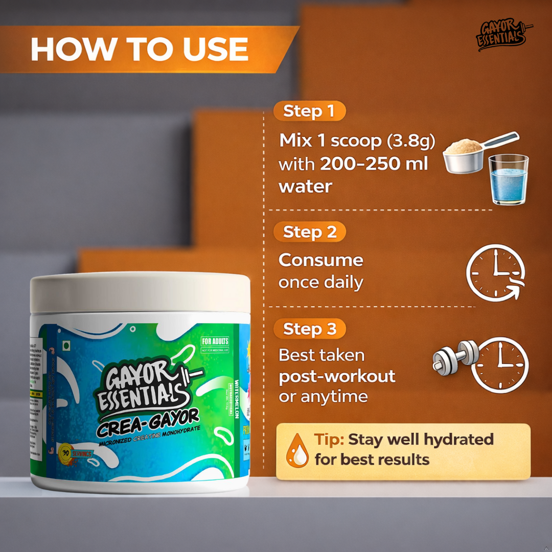 Gayor Essentials Crea-Gayor Micronised Creatine Monohydrate 114g | 30 Servings