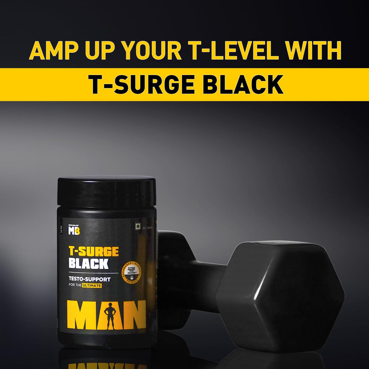 MuscleBlaze T-Surge Black Testosterone Booster For Men - 90 Tablets - Nutristar