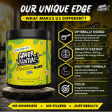 Gayor Essentials Pre Gayor Black 2.0 Pre-Workout Powder 338g | 200mg Caffeine