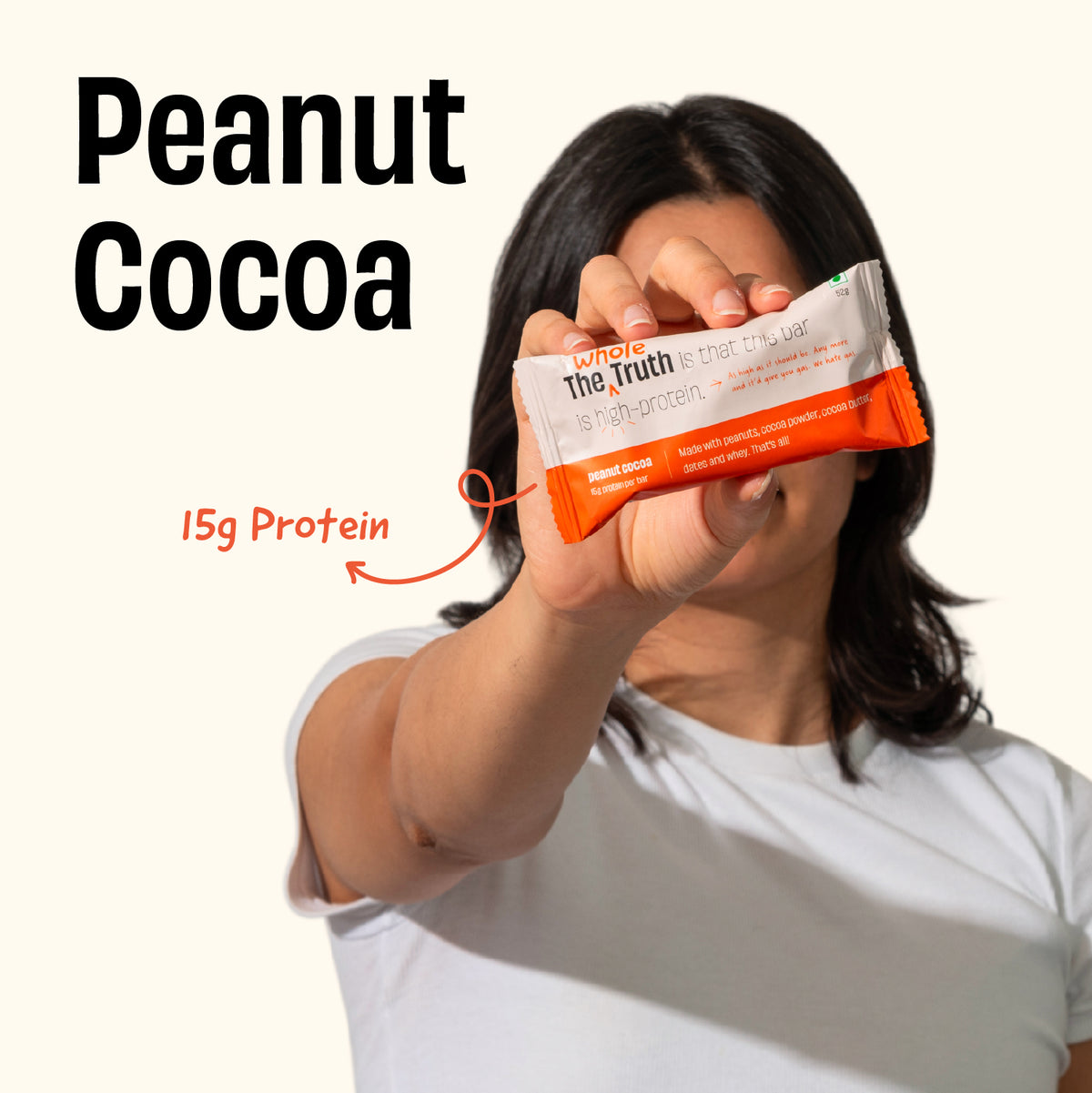 The Whole Truth - Protein Bars | Pack of 6 x 52g each | No Added Sugar | No Preservatives | No Artificial Sweeteners