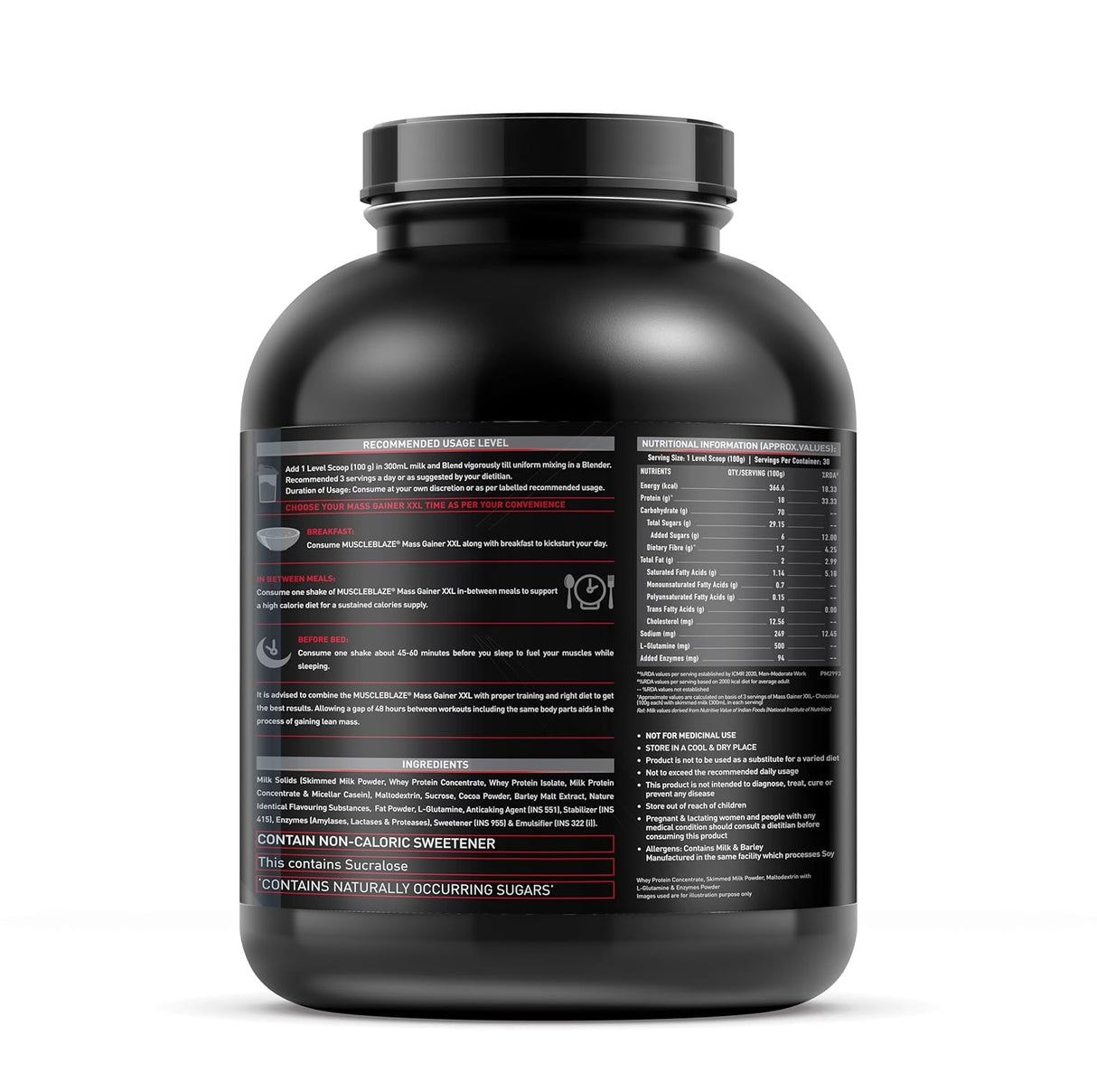 MuscleBlaze XXL MASS Gainer - 6.6 Lbs - Nutristar