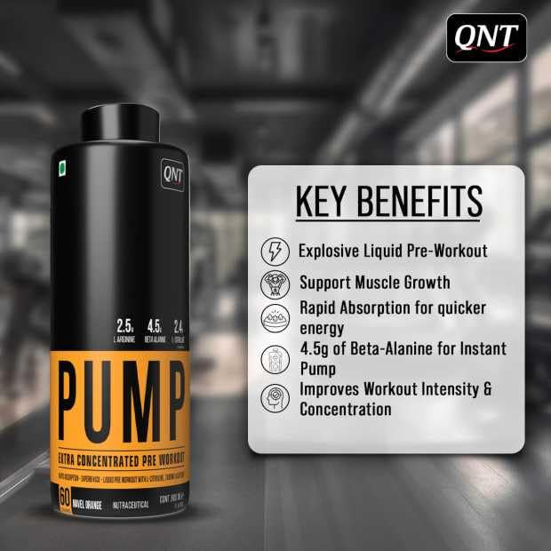 QNT Pump Extra Concentrated Liquid Pre Workout - 30 Servings