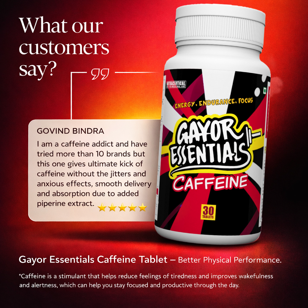 Gayor Essentials Caffeine & Piperine Dietary Supplement | 30 Tablets