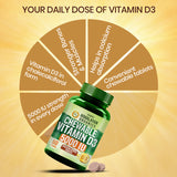 Vlado's Himalayan Organics Vitamin D3 5000 IU Chewable Tablets | 60 Tablets | Bone & Immunity Support