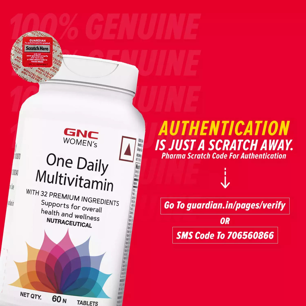 GNC Womens One Daily Multivitamin - Supports Immune Health and Healthy Skin - 60 Tablets - Nutristar