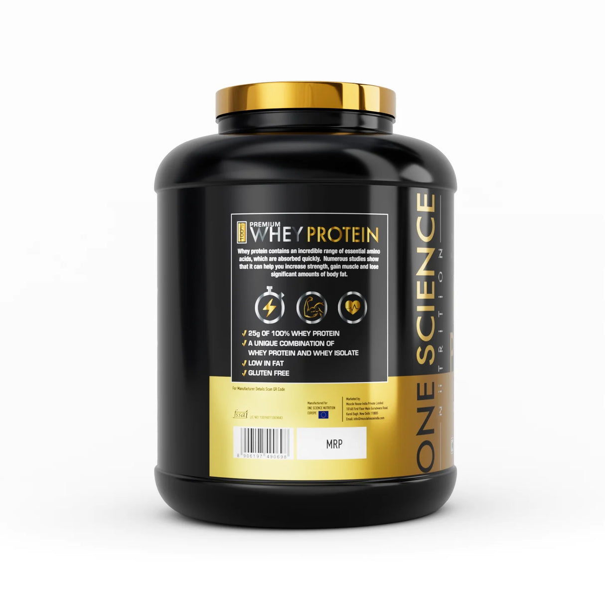 One Science Nutrition (OSN) Premium Whey Protein 5lbs | 25g Protein | 6.6g BCAA & 5.2g L-Glutamine | 70 Servings