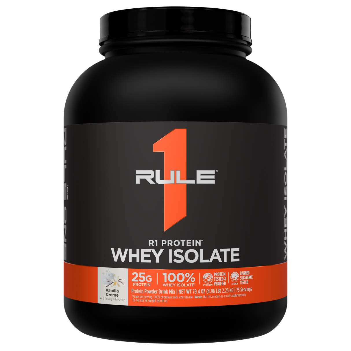 RULE1 100% Isolate Whey Protein , 2.27 kg