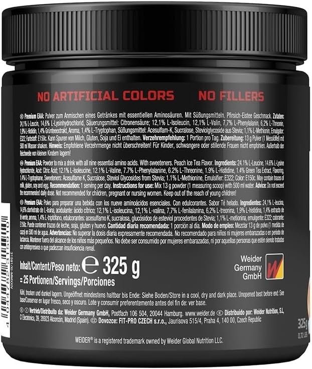 Weider Premium EAA Supplement 325g | Essential Amino Acid Formula