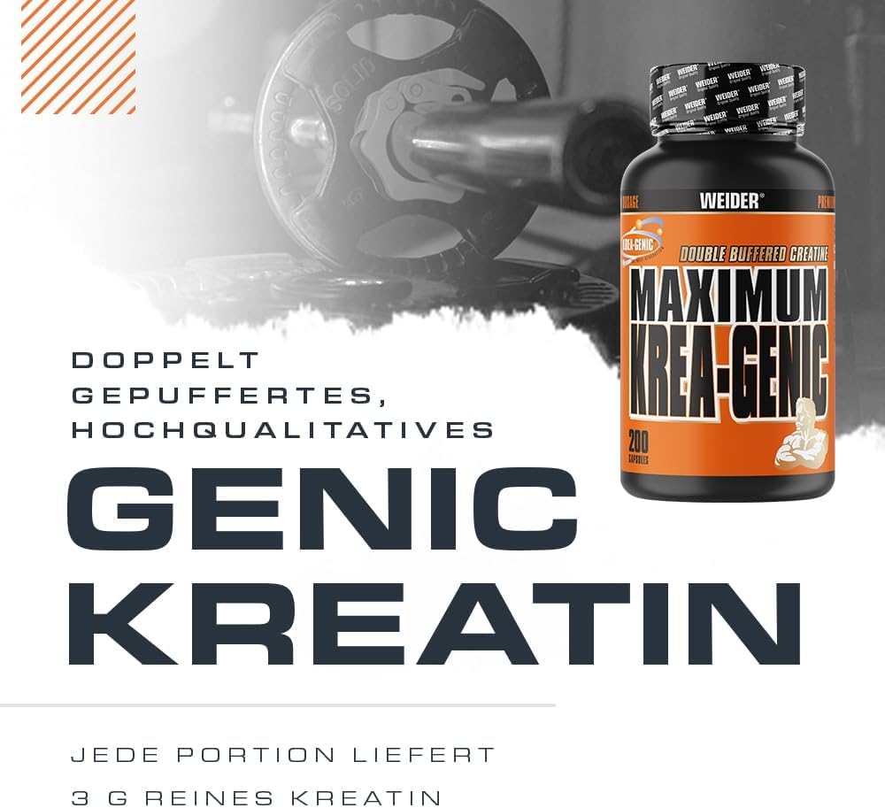 Weider Krea Genic Buffered Creatine Capsules | 200 Capsules