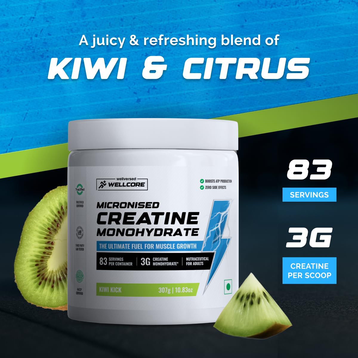 Wellcore Micronised Creatine Monohydrate, 300g
