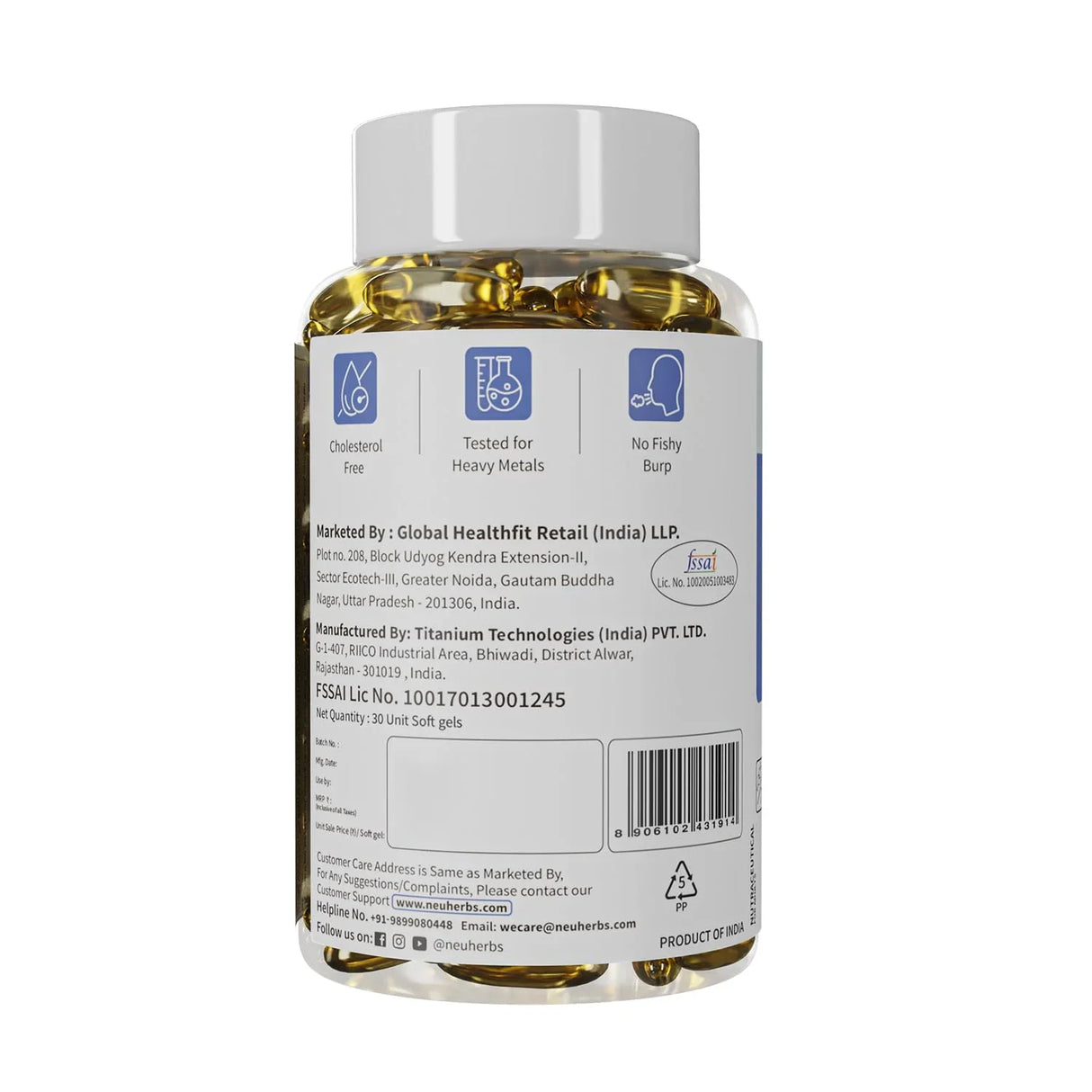 Neuherbs Deep Sea Fish Oil 30 Caps