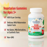 Nordic Naturals Kids Vitamin D3 Gummies | 400 IU Chewable Vitamin D3 | 60 Veg Gummies