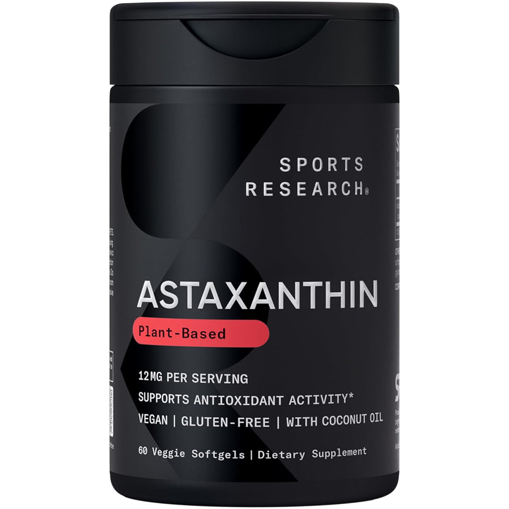 Sports Research Astaxanthin Plant-Based 12mg | 60 Veggie Softgels
