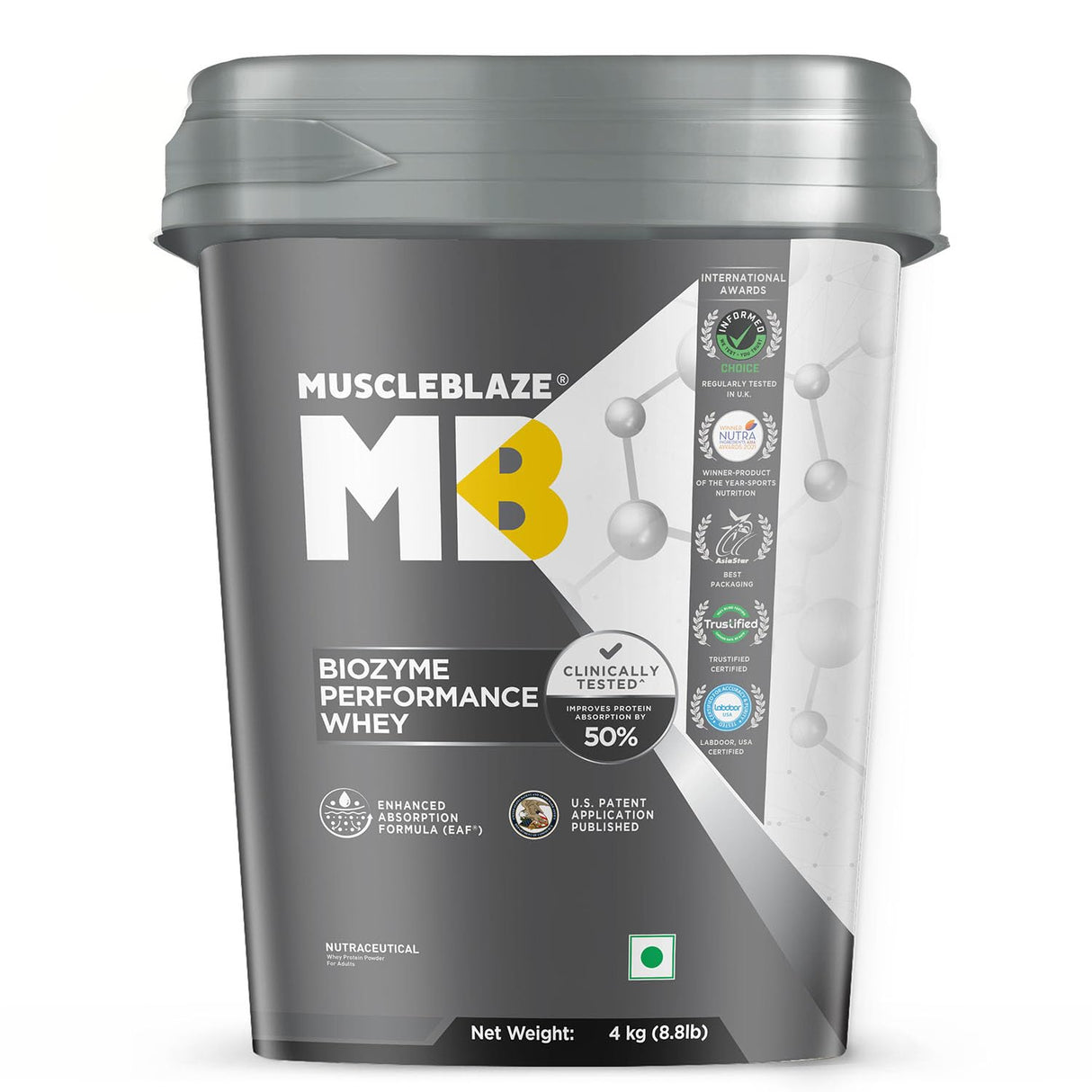 MuscleBlaze Biozyme Performance Whey - 8.8 Lbs