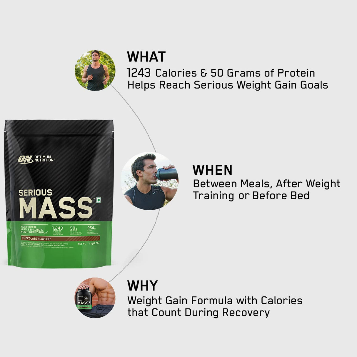 Optimum Nutrition (ON) Serious Mass - 2.2 Lbs