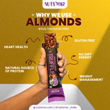 NUTS'MOR Protein Bar – 12g Protein Per Bar (Pack of 6, 300g) | No Added Sugar | 100% Veg | With Vitamins, Minerals & Fibre