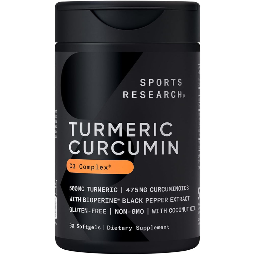 Sports Research Turmeric Curcumin C3 Complex | 500mg | 60 Softgels