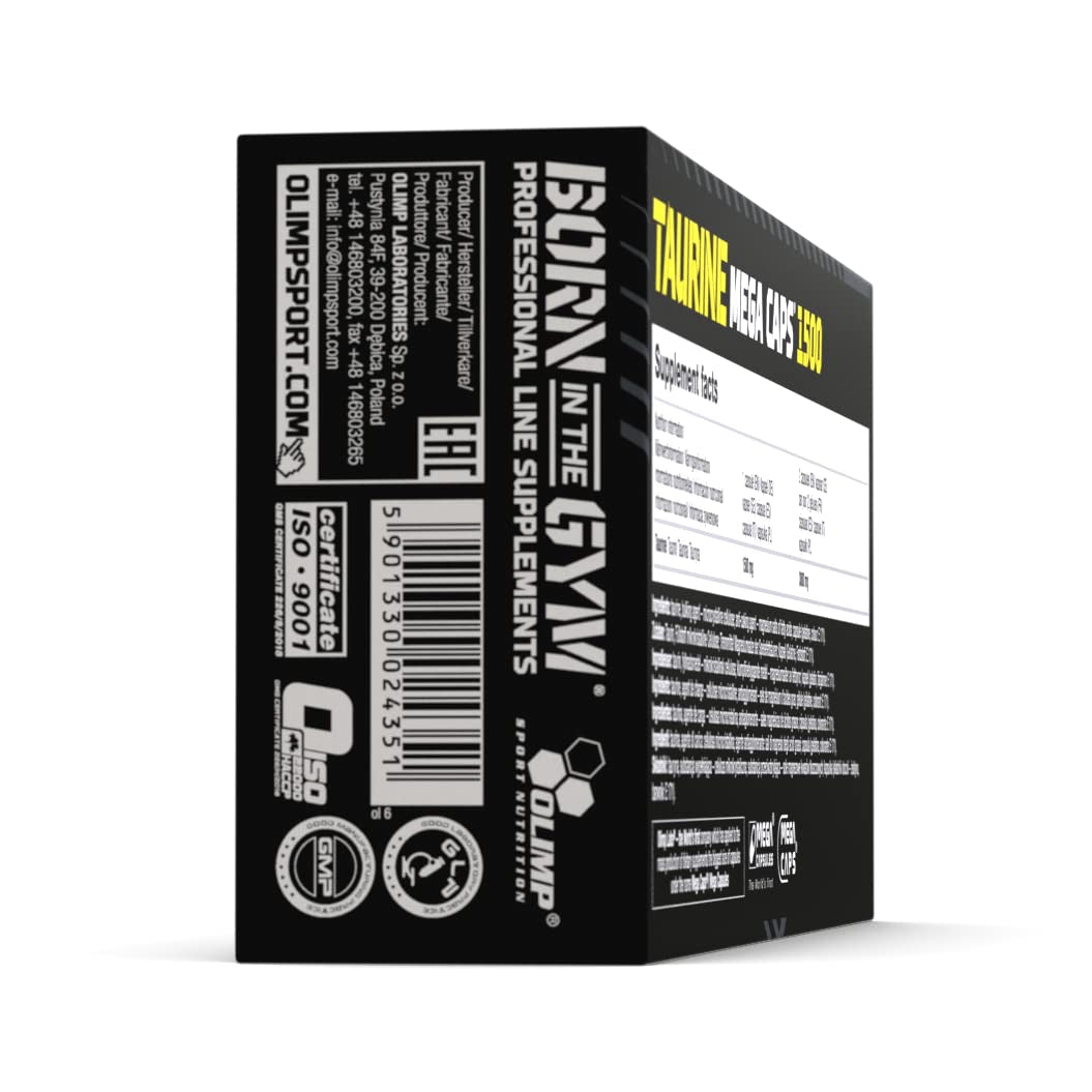 Olimp Sport Nutrition Taurine Capsules 1500mg | 120 Mega Capsules