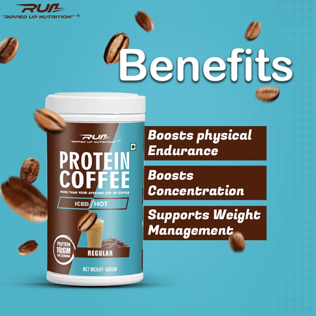 Ripped Up Nutrition Protein Coffee | 10g Protein per Scoop | 500g, 31 Servings