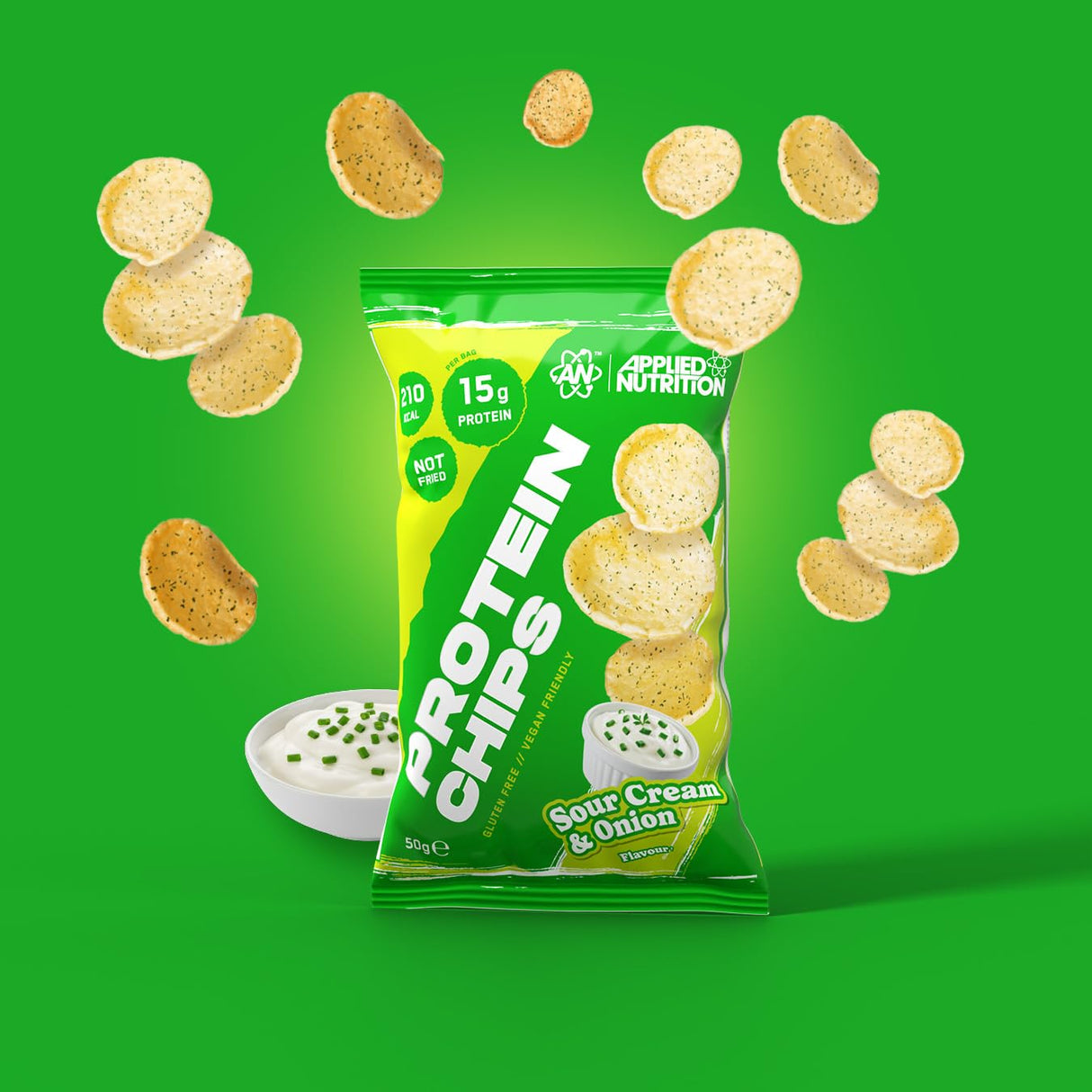 Applied Nutrition Protein Chips | Gluten-Free & Vegan | 15g Protein | 7 x 50g