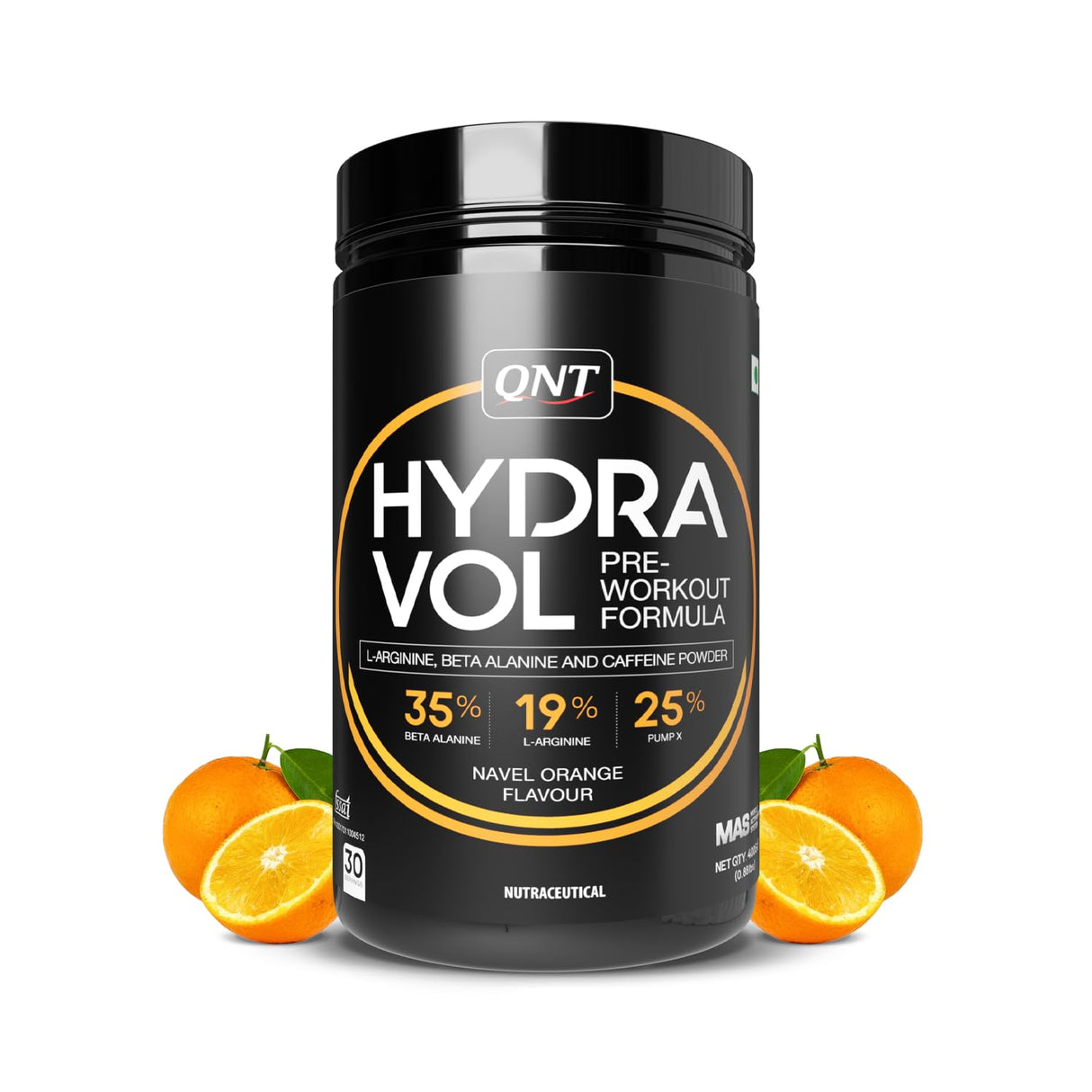 QNT Hydravol Pre-Workout Formula | Beta-Alanine, Caffeine | Energy Boost, Focus & Muscle Strength | 400g, 30 Servings