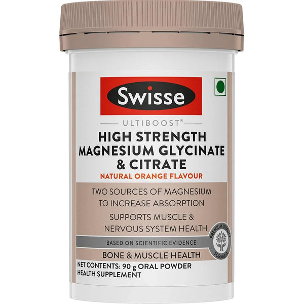 Swisse High Strength Magnesium Glycinate & Citrate Powder - 90 g