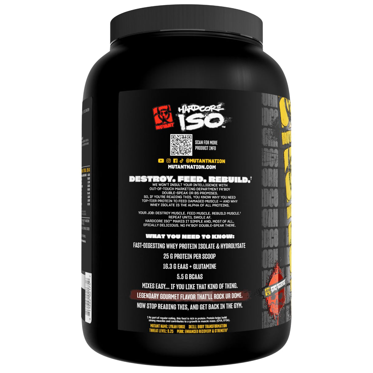 Mutant Hardcore ISO Whey Protein 1.6 lb | 23 Servings