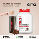 GNC Pro Performance Weight Gainer 3 Kg + Nutristar Micronized CREA Gold Creatine Monohydrate 250g (83 Servings) - Mass & Strength Bulking Combo