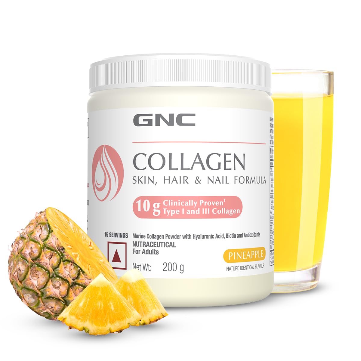 GNC Marine Collagen 200g | 10g Collagen Per Serving | With Hyaluronic Acid, Biotin & Vitamin C