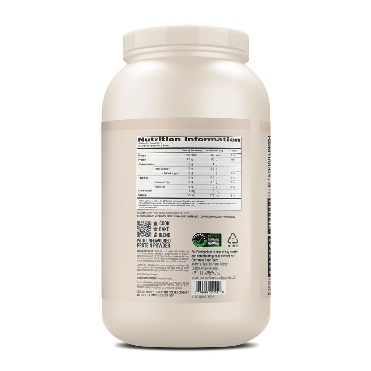 Isopure Low Carb 100% Whey Protein Isolate - 4.4 Lbs
