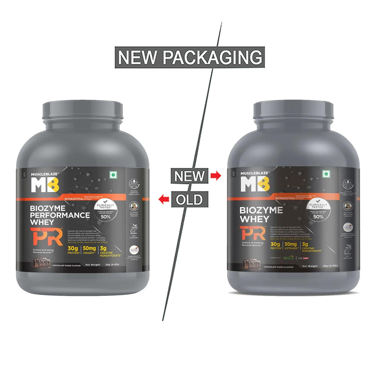 MuscleBlaze Biozyme Performance Whey Protein PR - 4.4 Lbs