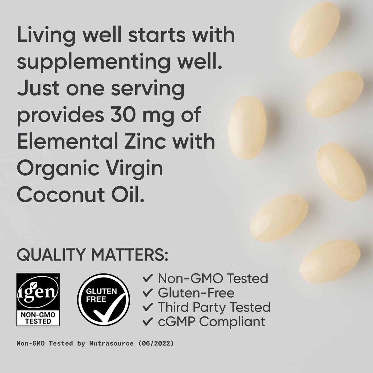 Sports Research Zinc Picolinate High Potency 30mg | 90 Liquid Softgels