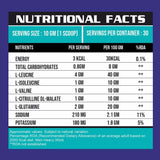 Ripped Up Nutrition BCAA Powder with Glutamine & Citrulline | Lean Muscle Growth, Strength & Quick Re-Hydration | 300gm, 30 Servings